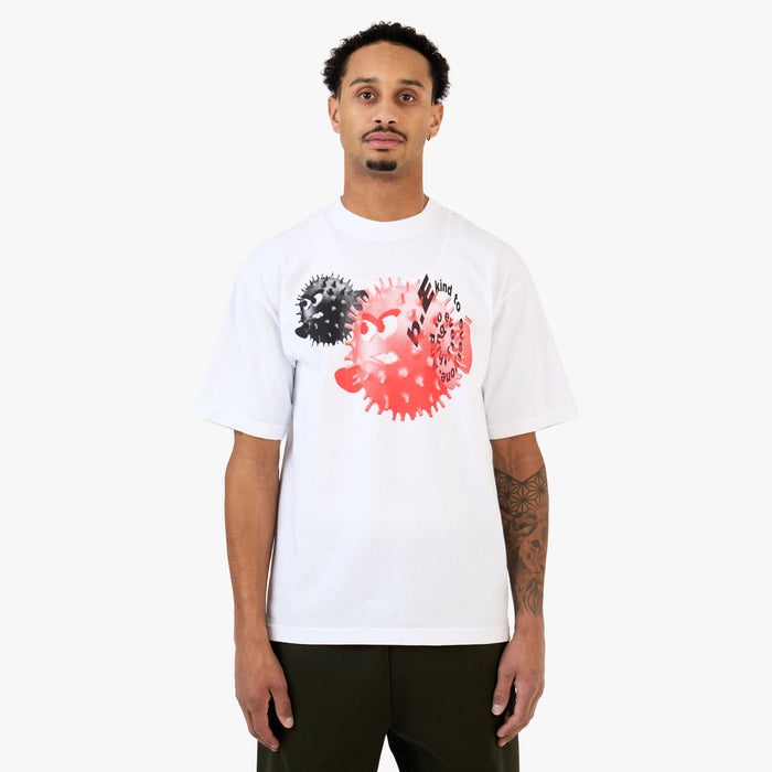 b.Eautiful x LTTT Puffy Fish T-Shirt / White