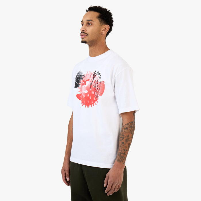 b.Eautiful x LTTT Puffy Fish T-Shirt / White