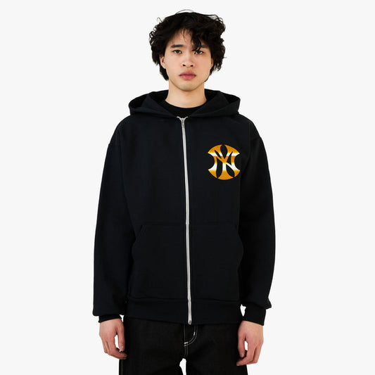 b.Eautiful x Sara Yukiko Wavy NY Zip-Up Hoodie / Navy