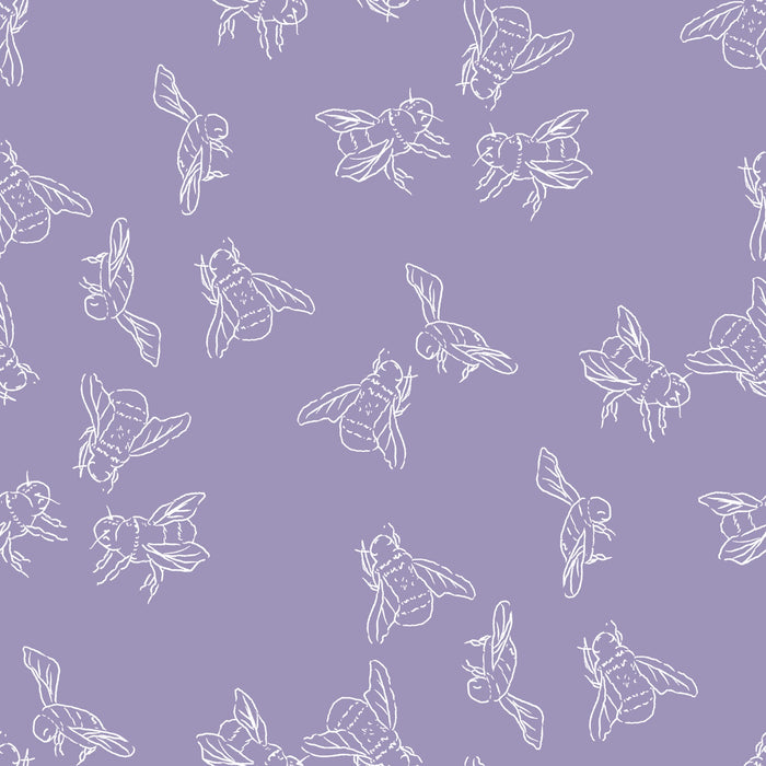 Bees Purple - Family Fabrics B.V.
