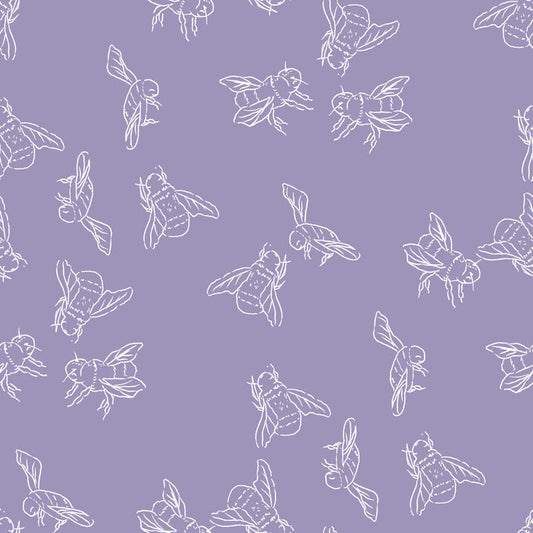 Bees Purple - Family Fabrics B.V.