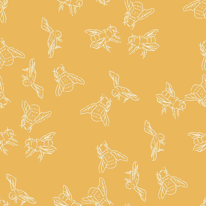 Bees Yellow - Family Fabrics B.V.