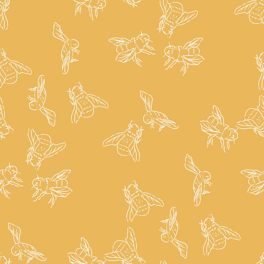 Bees Yellow - Family Fabrics B.V.
