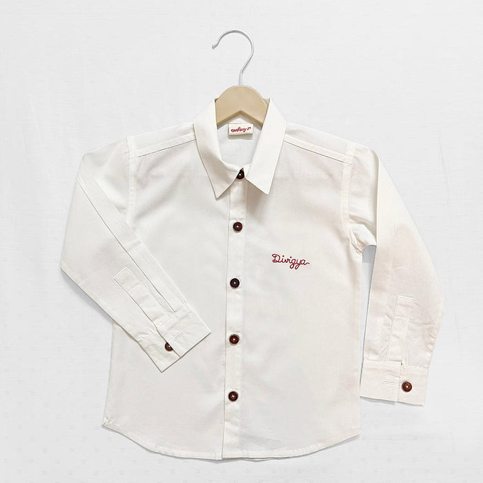 Best Dadu Ever Š—– Personalized Formal Shirt (1-14 Years)