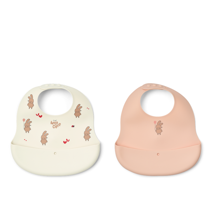 Liewood - Bib - Silicone - Set Of 2 - Wild Child/Rosey