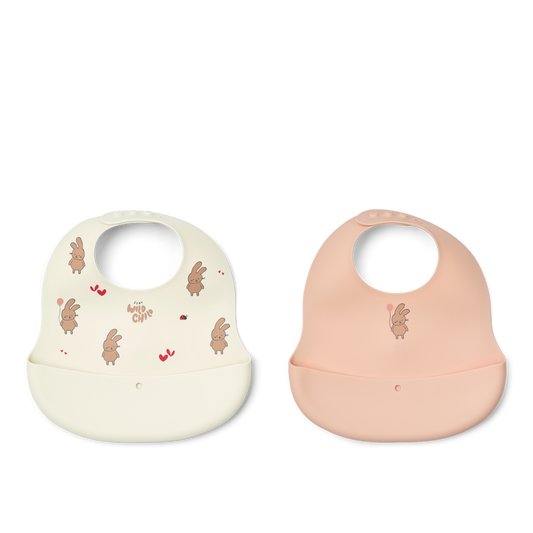 Liewood - Bib - Silicone - Set Of 2 - Wild Child/Rosey