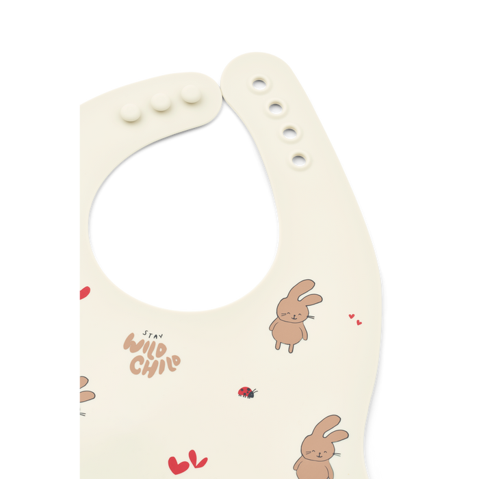 Liewood - Bib - Silicone - Set Of 2 - Wild Child/Rosey - Details