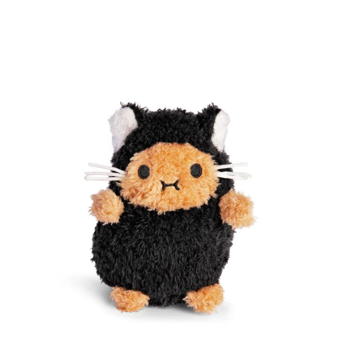 Black Kitty Ricespud Mini Sitting Plush Toy - Front Cut