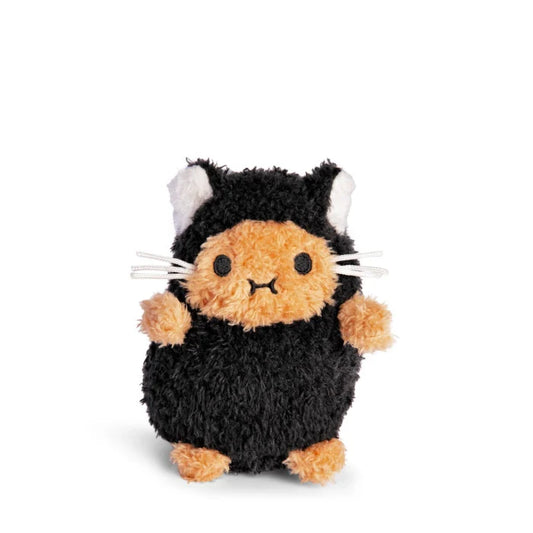 Black Kitty Ricespud Mini Sitting Plush Toy - Front Cut