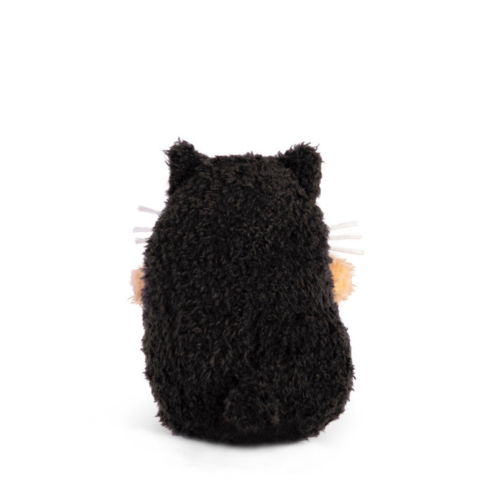Black Kitty Ricespud Mini Sitting Plush Toy - Back Cut