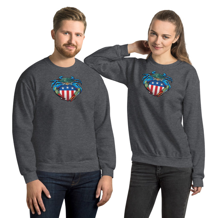 Blue Crab USA Crest, Unisex Sweatshirt