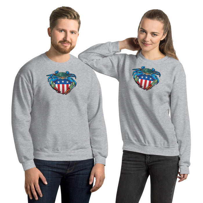 Blue Crab USA Crest, Unisex Sweatshirt