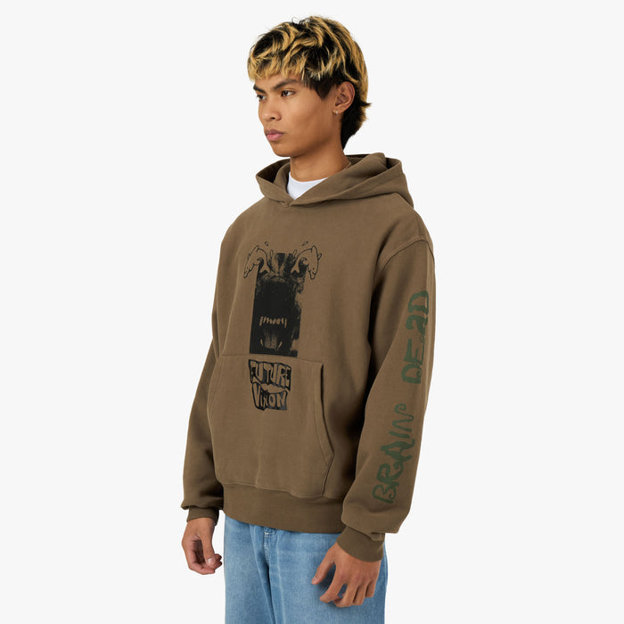Brain Dead Future Vision Hoodie Coffee