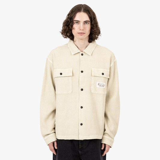 Brain Dead Waffle Button Front Shirt / Tan