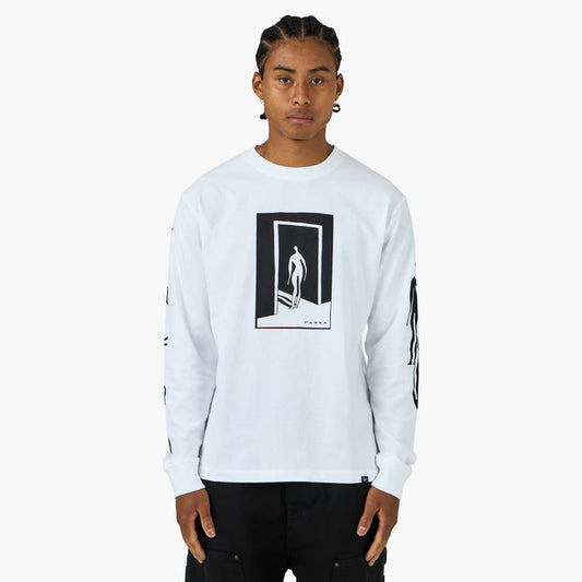 by Parra The Hotel Longsleeve T-Shirt White