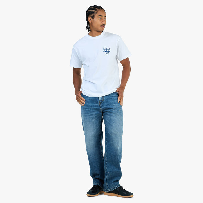 Carhartt WIP Landon Pant Blue / Destroy Wash - Splatter