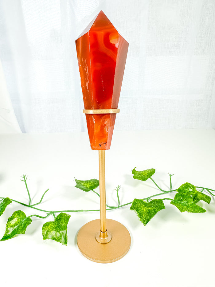 Carnelian Wand on Stand (42C)