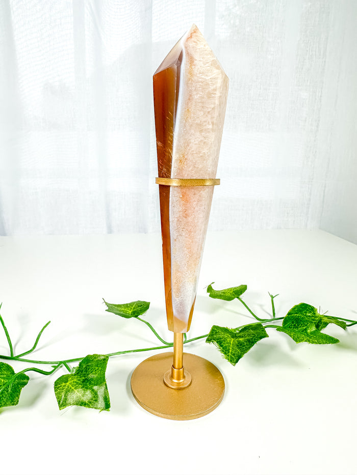 Carnelian Wand on Stand (56C)