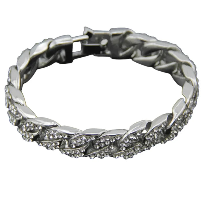 Chain Zinc Dog Collar with Stones Zinc 8" - 28" - Dog.Dog.Cat.