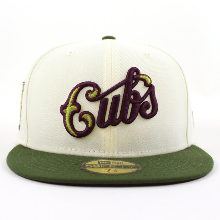 Chicago Cubs 1933 ALL STAR GAME New Era 59Fifty Fitted Hat (CHROME WHITE RIFLE GREEN MAROON Under Brim)