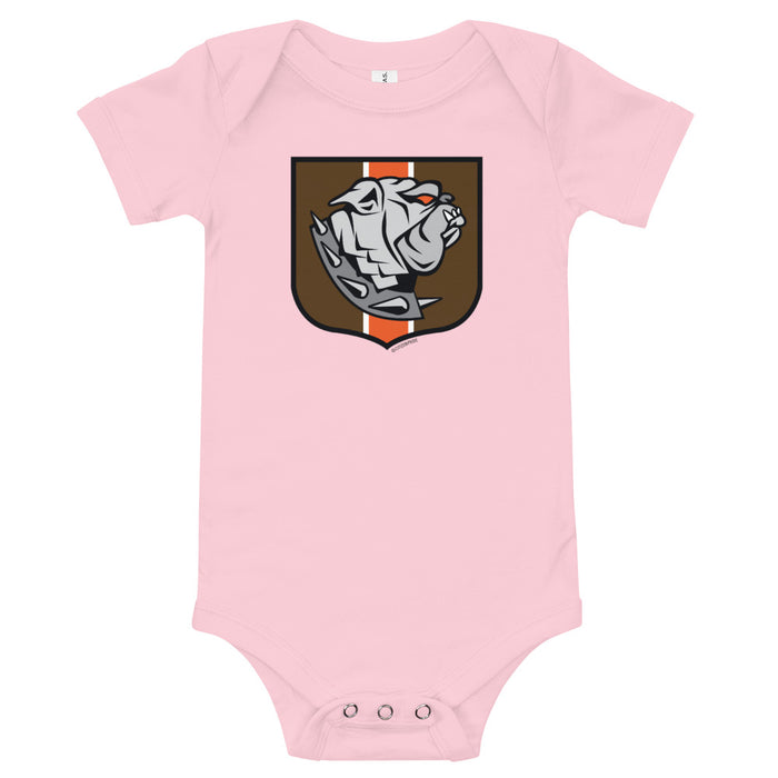 Cleveland Browns Dawg Crest, Baby Onesie