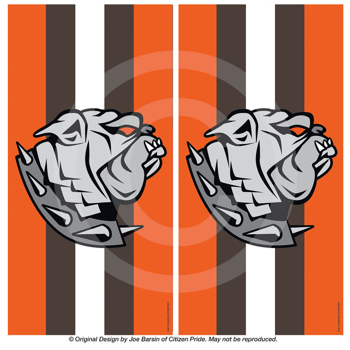 Cleveland Browns Dawg Sports Crest Cornhole Board Vinyl Skin Wraps, 24x48"