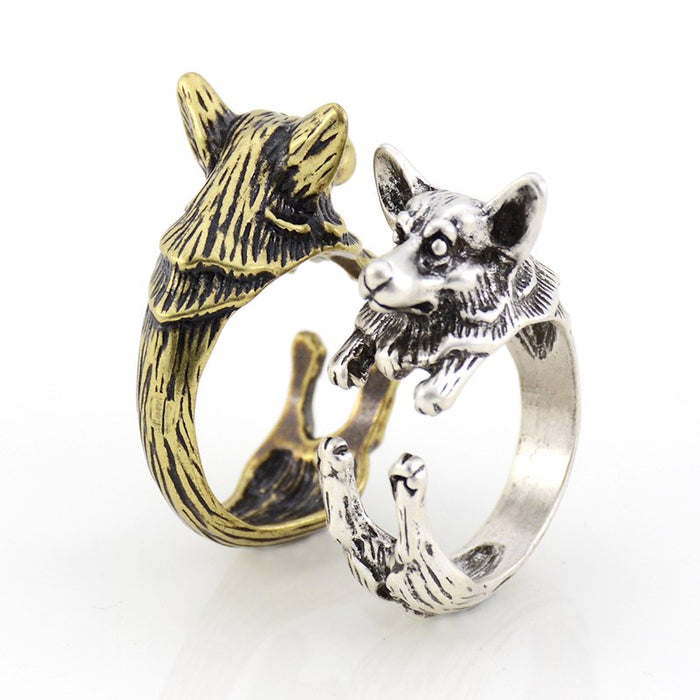 Corgi Hug Ring