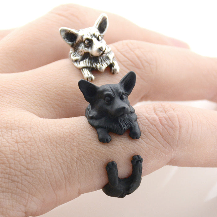 Corgi Hug Ring