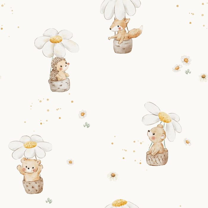 Daisy Balloons OffWhite - Family Fabrics B.V.