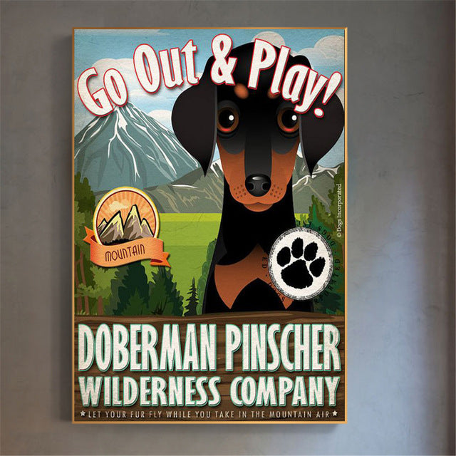 28x36cm/11x14inch  CM No Framed / Doberman