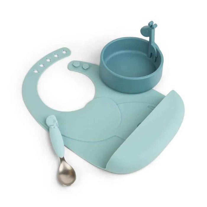 Done by Deer® Prvi jedilni set Peekaboo Blue Done by Deer