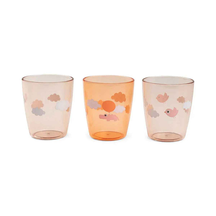 Done by Deer® Set 3 kozarčkov Yummy Happy Clouds Papaya Done by Deer