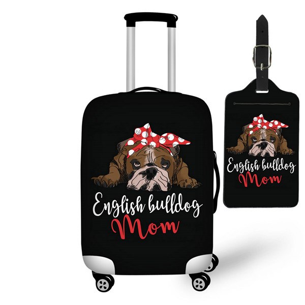 English Bulldog Mom Luggage Cover