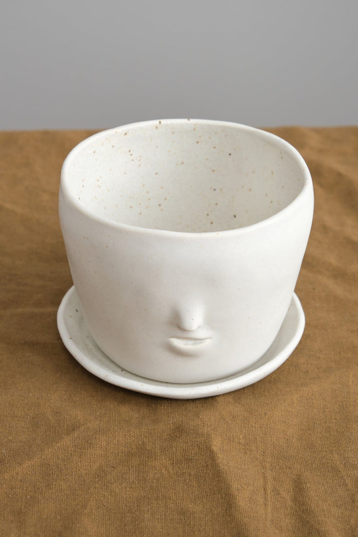 Rami Kim Studio Home Planters Face Pot Set in Oatmeal Oatmeal / 4” D X 4” H