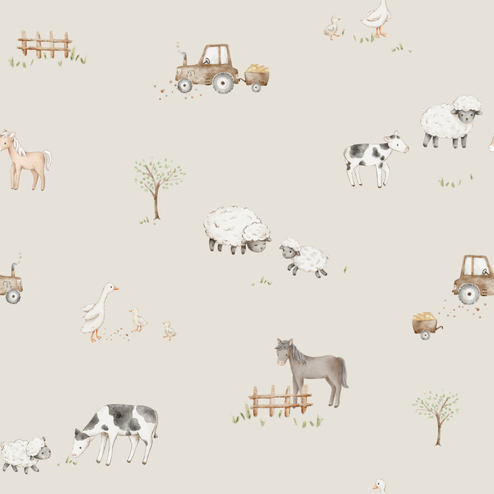 Farm Meadow Ecru - Family Fabrics B.V.