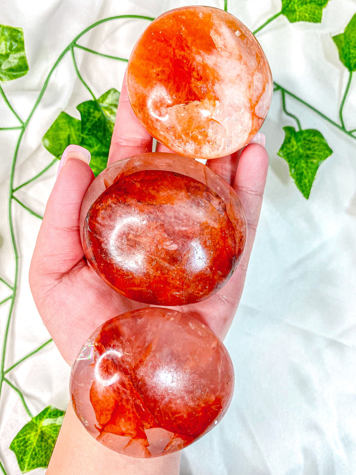 Fire Quartz Palmstone