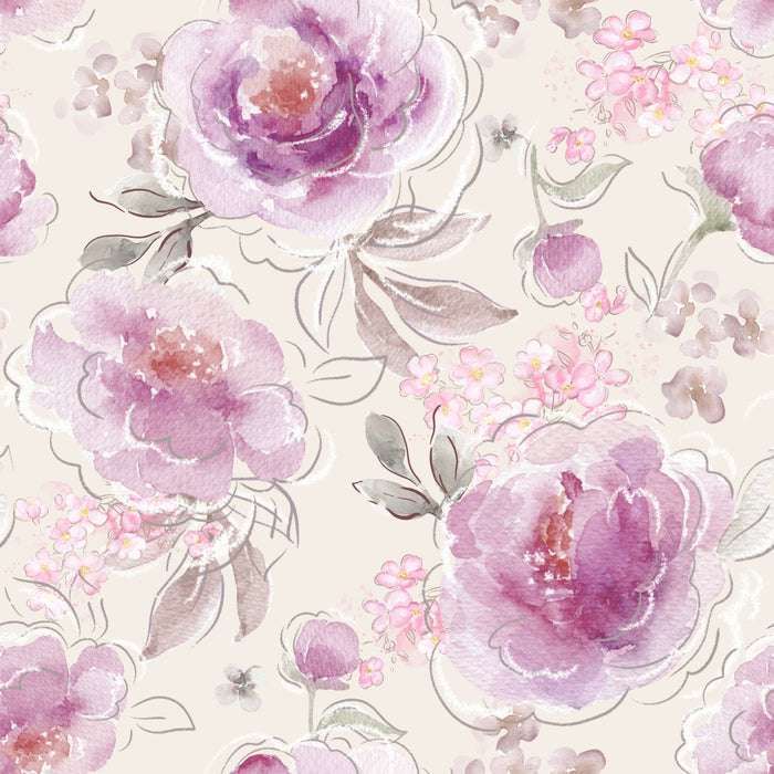 Floral Daria Pink Beige - Family Fabrics B.V.