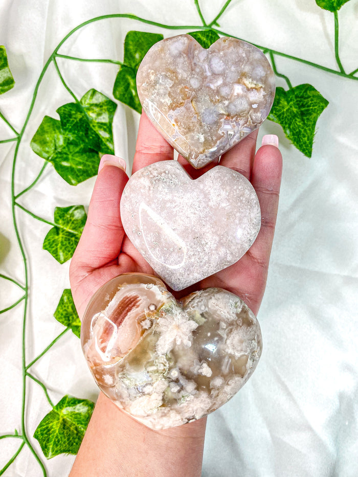 Flower Agate Heart