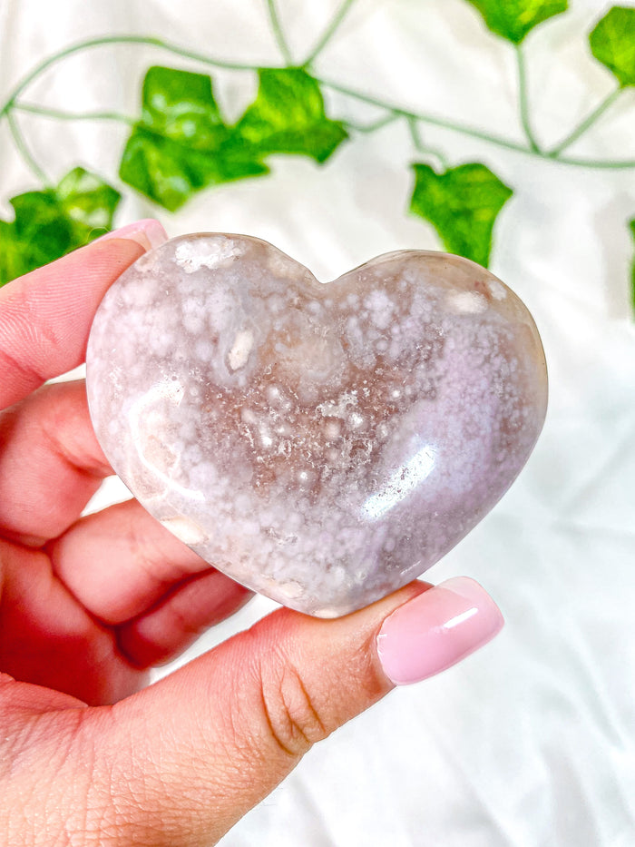 Flower Agate Heart