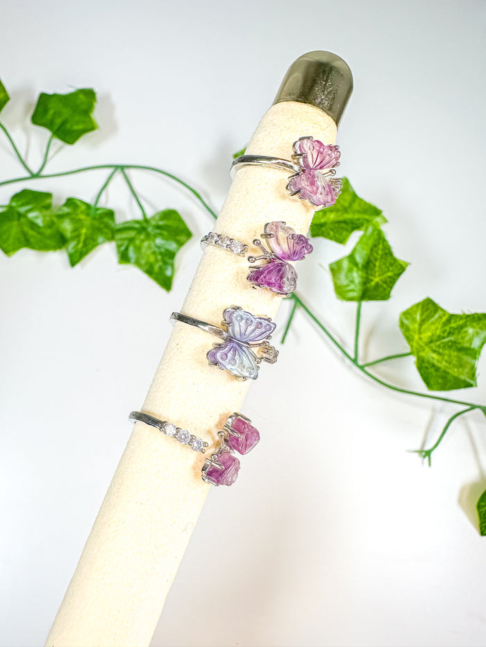 Fluorite Butterfly Ring (adjustable)