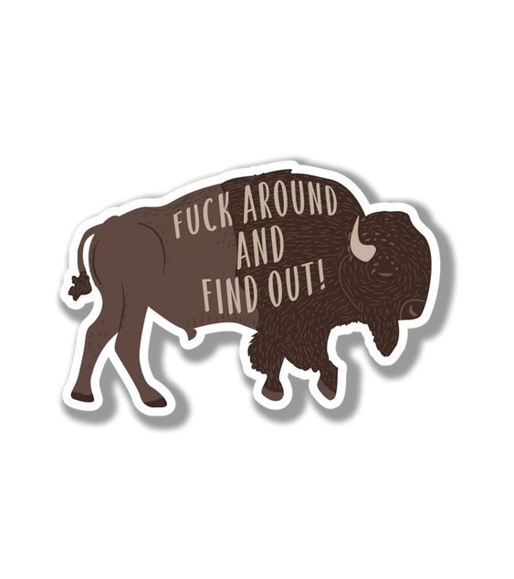 Hank & Sylvie's - Fuck Around and Find Out Buffalo Vinyl Sticker