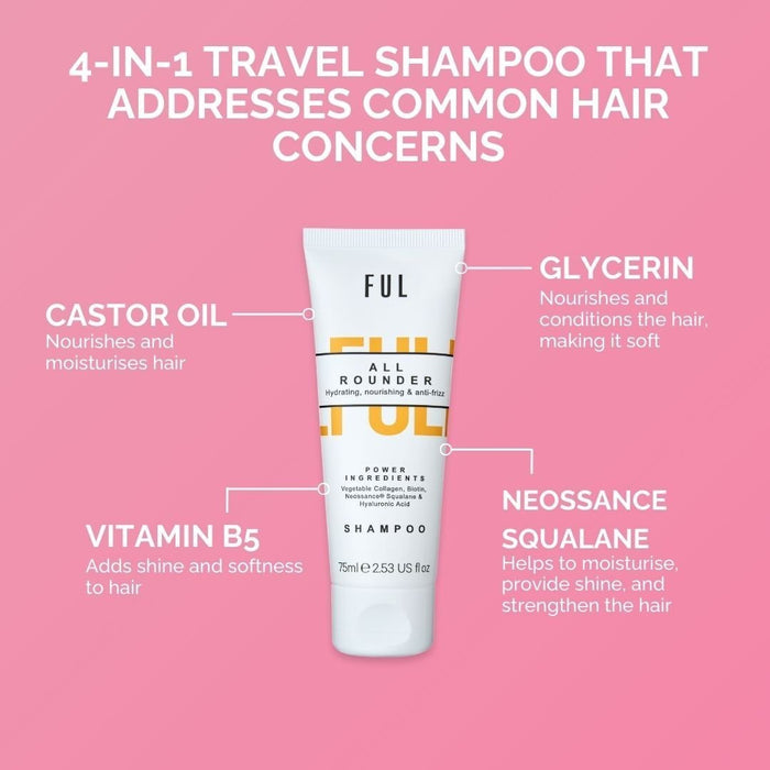 FUL All-Rounder Shampoo Mini 75ml – Sulphate-Free Cleanser for Dry, Damaged & Frizzy Hair - The LTL Shop