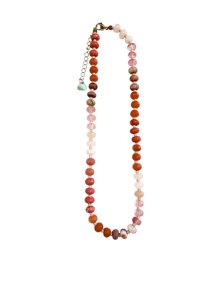 Gemelli - Barrett Beaded Necklace- Scarlet