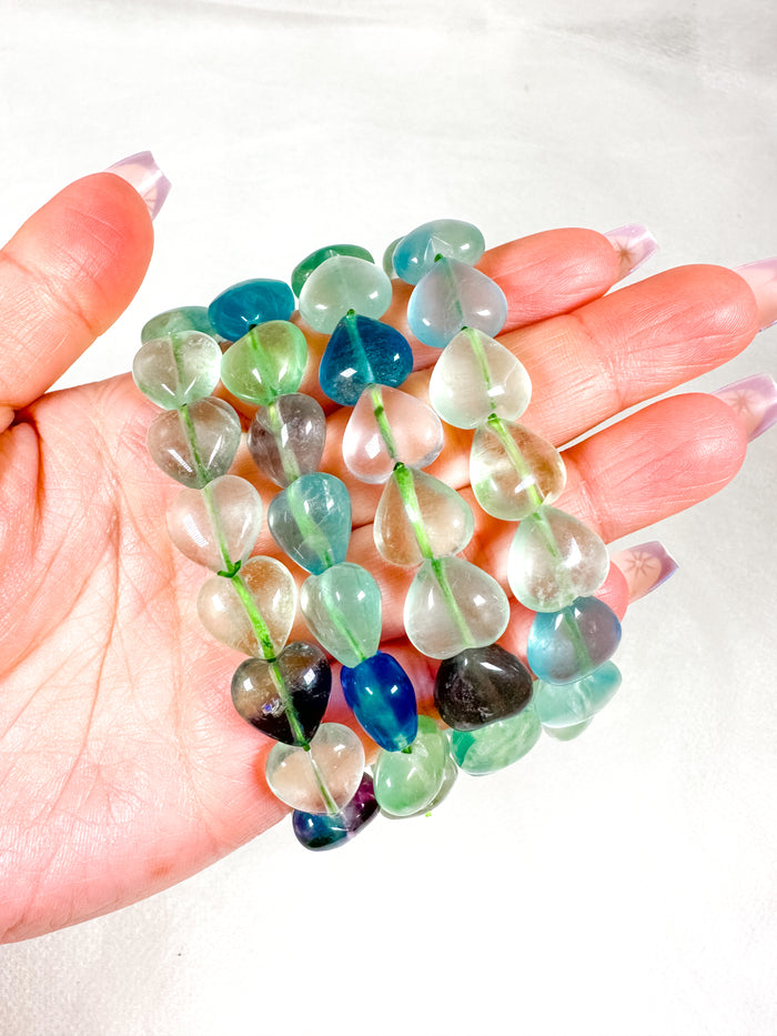 Gemmy Fluorite Heart Bracelet
