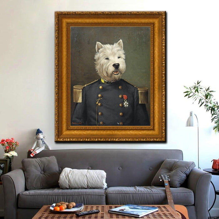 General Westie Canvas Poster