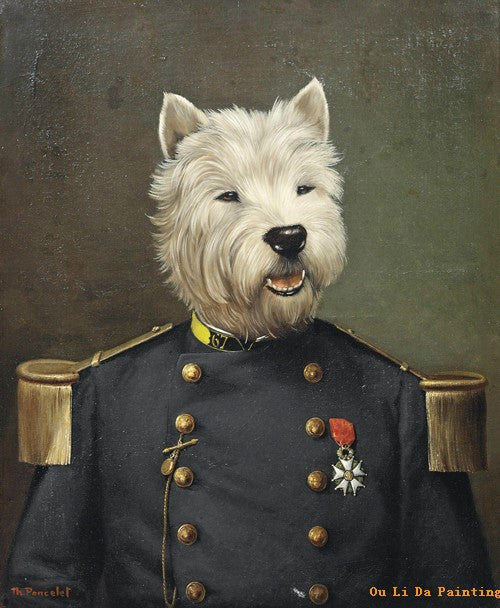 General Westie Canvas Poster