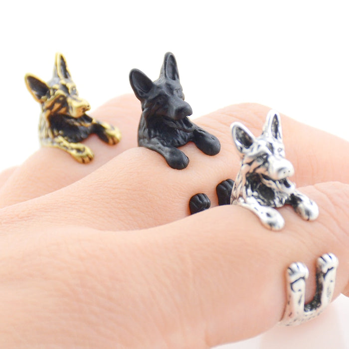 German Shepherd Hug Ring
