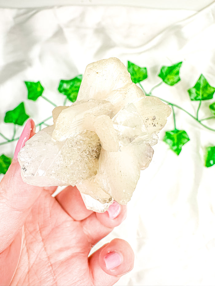 Green Apophyllite with Peach Stilbite Mineral Specimen #12