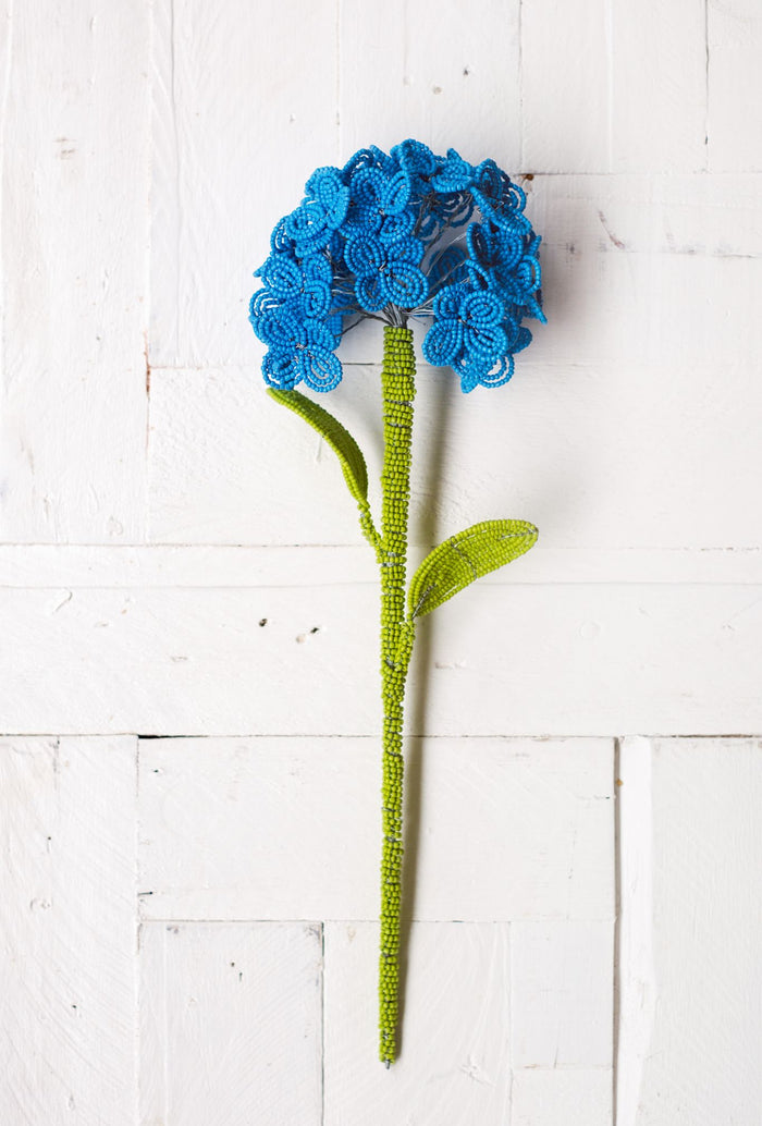 Hand Beaded Hydrangea Stem