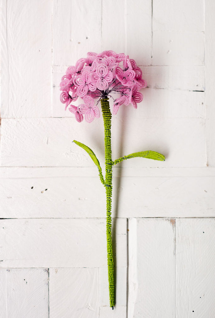 Hand Beaded Hydrangea Stem